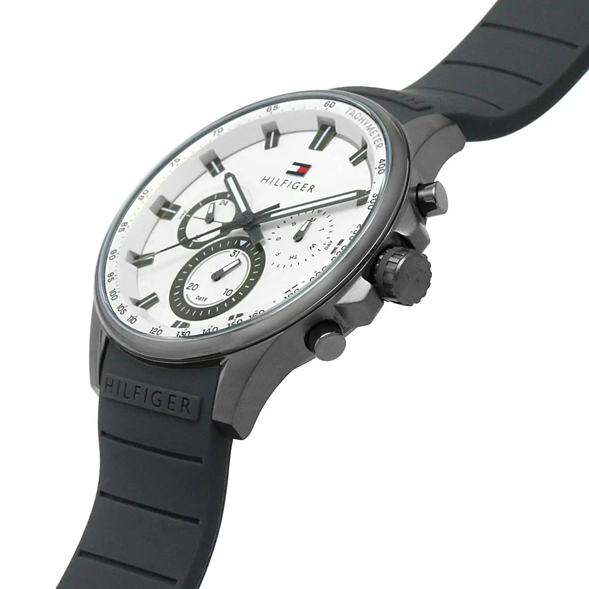 Tommy Hilfiger Max Grey & White Chronograph Mens Watch - 1791972