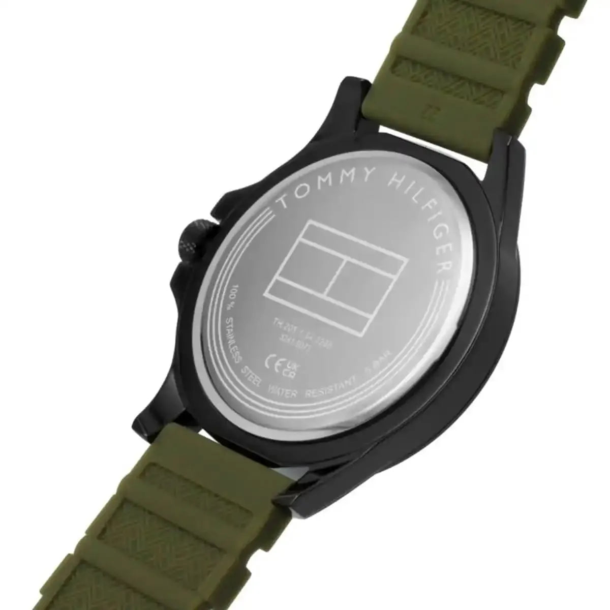 Tommy Hilfiger Ryan Black Dial Green Silicon Strap Men's Watch - 1791992
