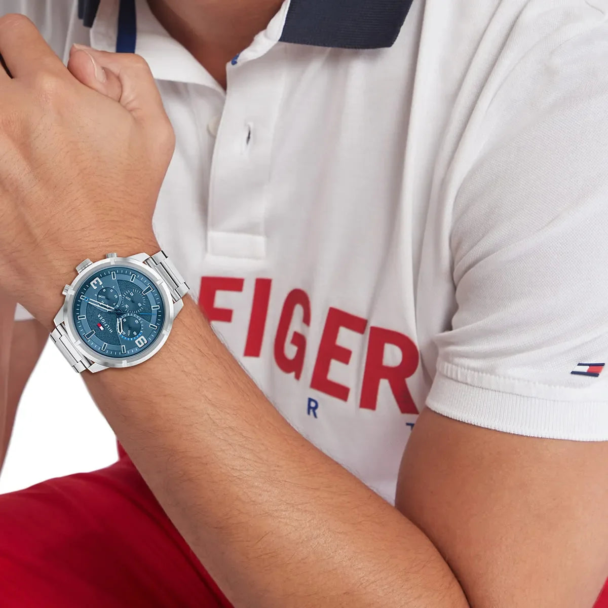 Tommy Hilfiger Analogue Quartz with Silicone Strap Men's Watch- 1792077