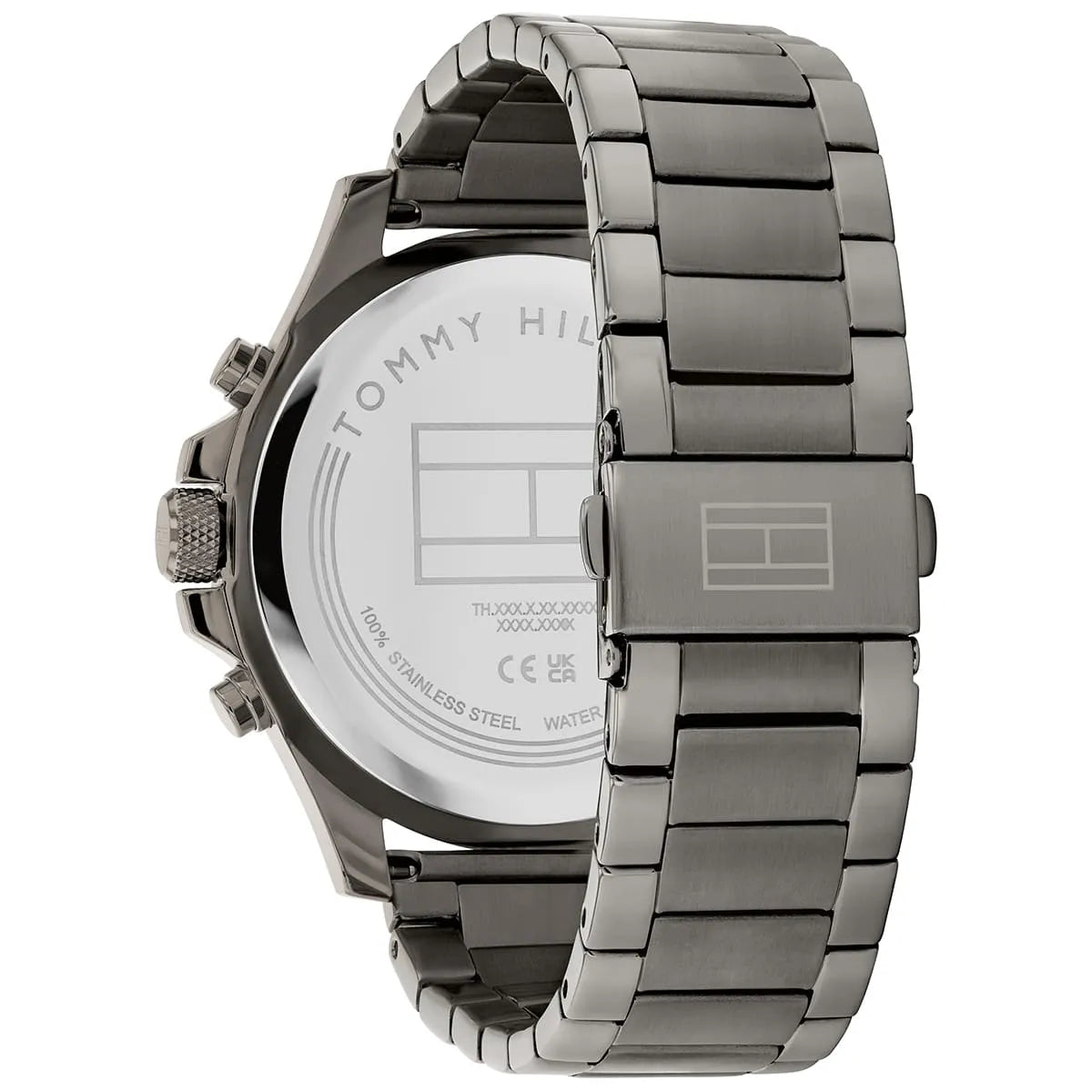 Tommy Hilfiger Quartz Multifunction Green Dial Grey Stainless Steel Strap Watch for Men - 1792115