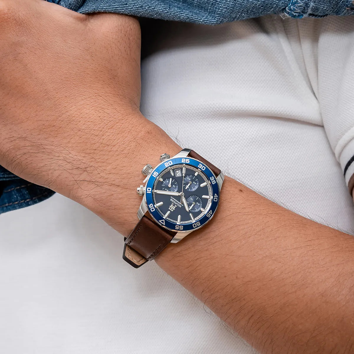 Tommy Hilfiger TH85 Chronograph Blue Dial Men's Watch | 1792163 1792163 - Image 8