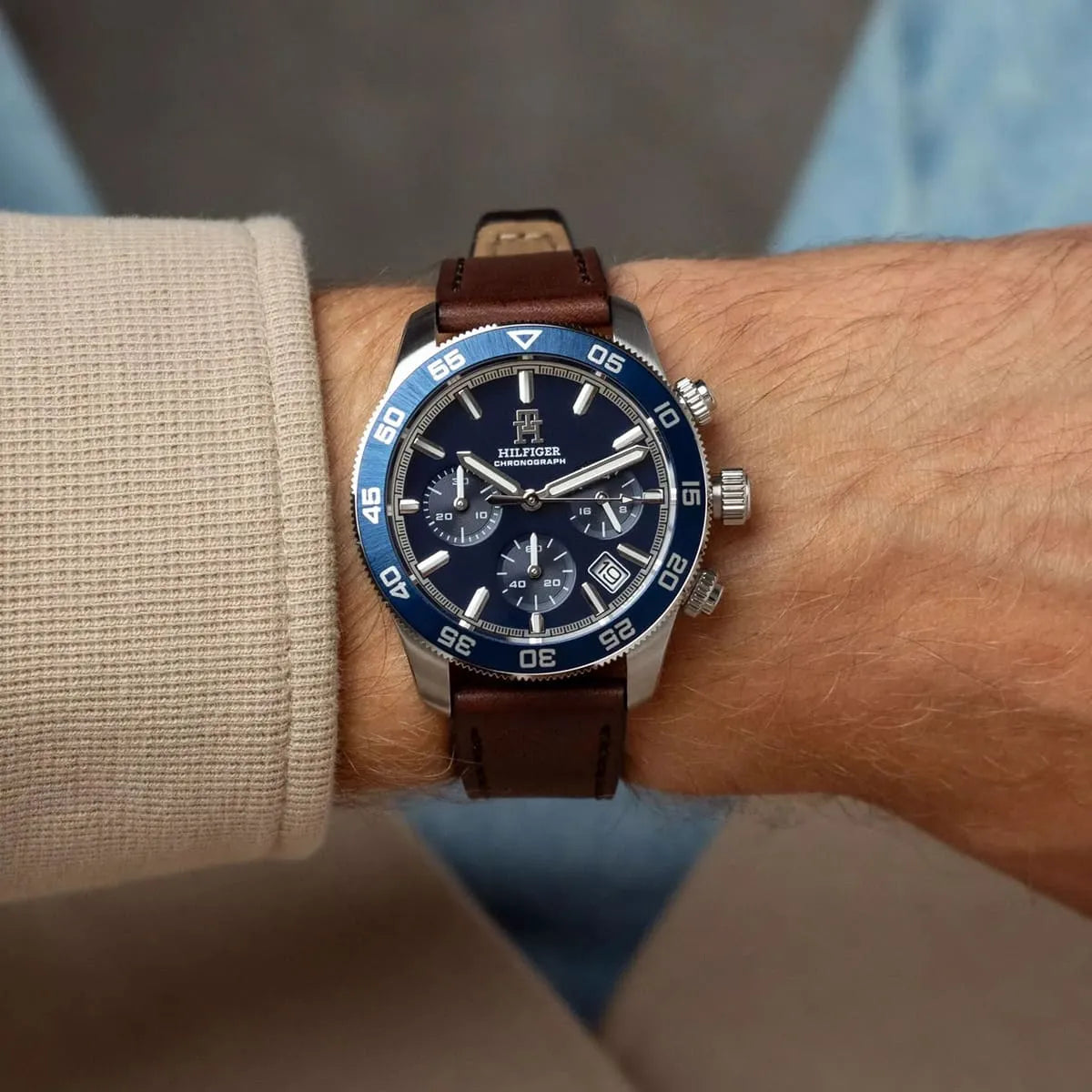 Tommy Hilfiger TH85 Chronograph Blue Dial Men's Watch | 1792163 1792163 - Image 9