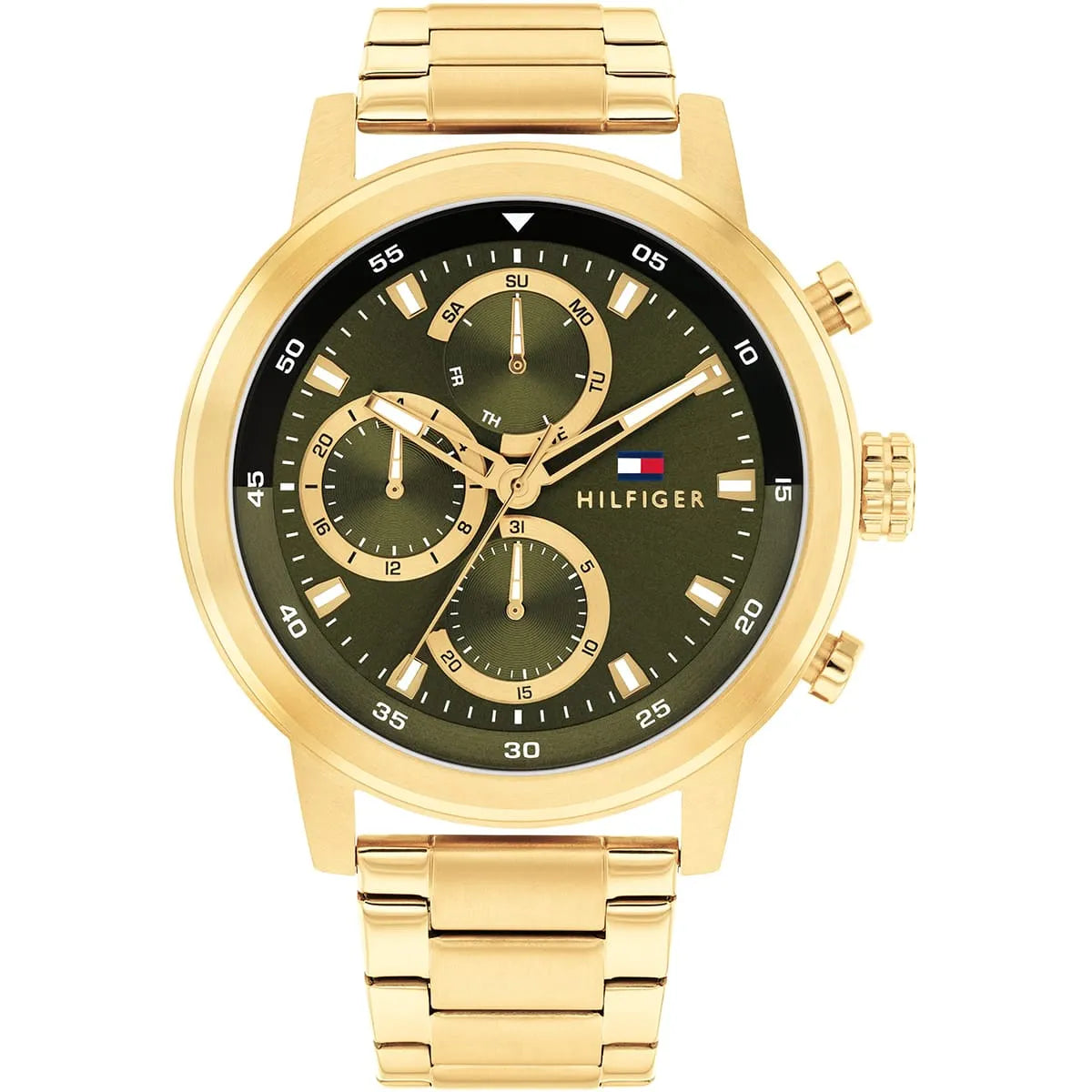 TOMMY HILFIGER Analog Multifunction Quartz With Gold-Tone Stainless Steel Bracelet Mens Watch - 1792216