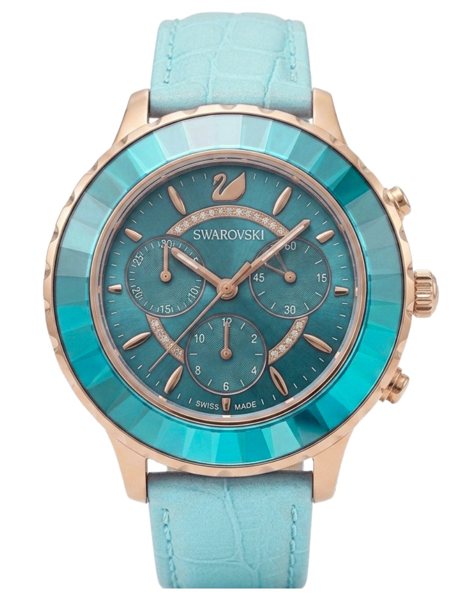 Swarovski Octea Lux Chrono Chronograph Quartz Blue Dial Women's Watch 5580600