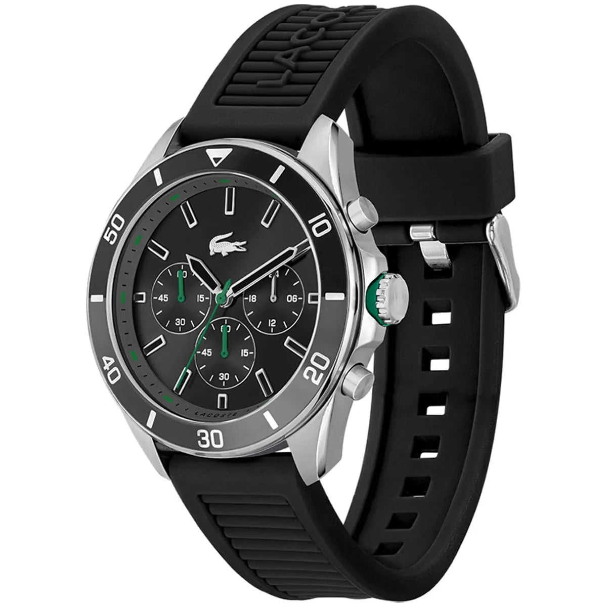 LACOSTE BLACK BRASS PATTERNED DIAL WATCH - 2011152