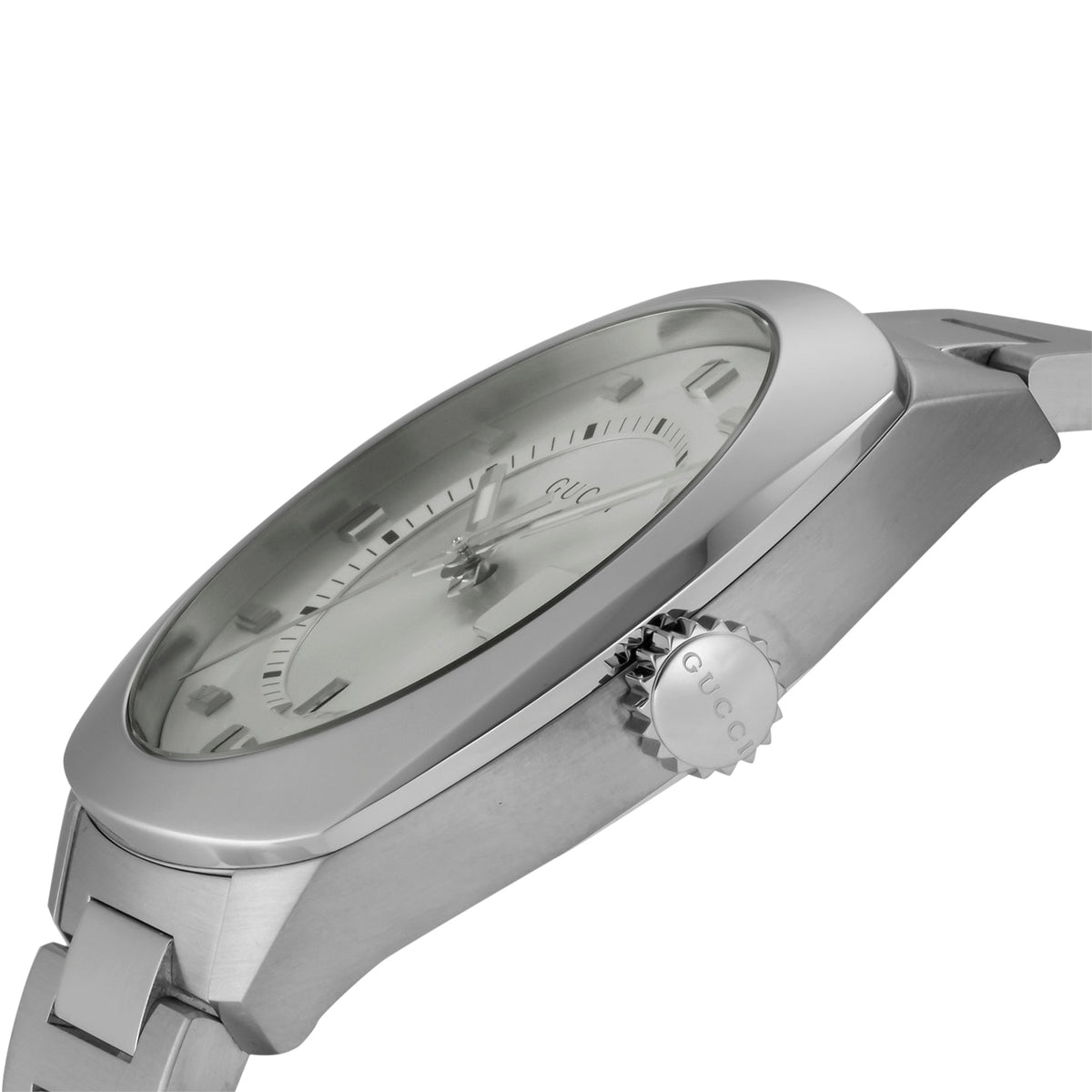Gucci YA142308 Men's GG2570 Silver-Tone Quartz Watch YA142308 - Image 9