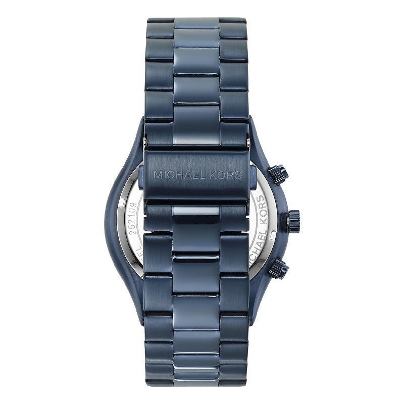 Michael Kors Slim Runway Chronograph Grey Dial Blue Men's Watch - MK8918