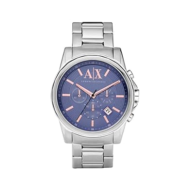 ARMANI EXCHANGE MEN'S CHRONOGRAPH BLUE DIAL SILVER WATCH AX2085