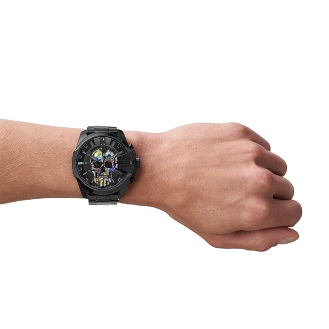 Diesel Mega Chief SKULL RAINBOW Black Dial Men's Watch DZ4582
