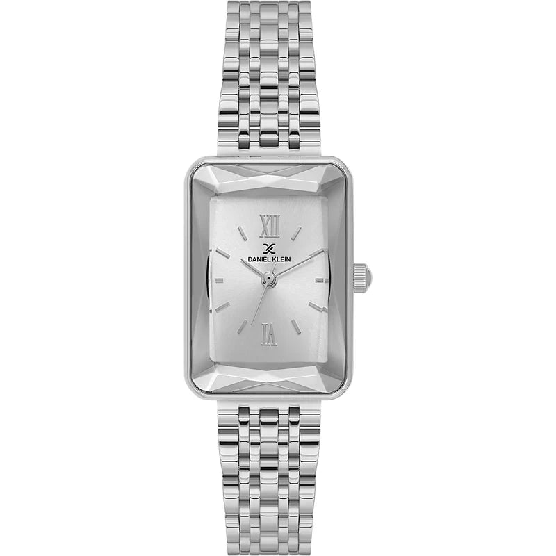 Daniel Klein Premium Rectangular Silver Watch - DK.1.13875-1