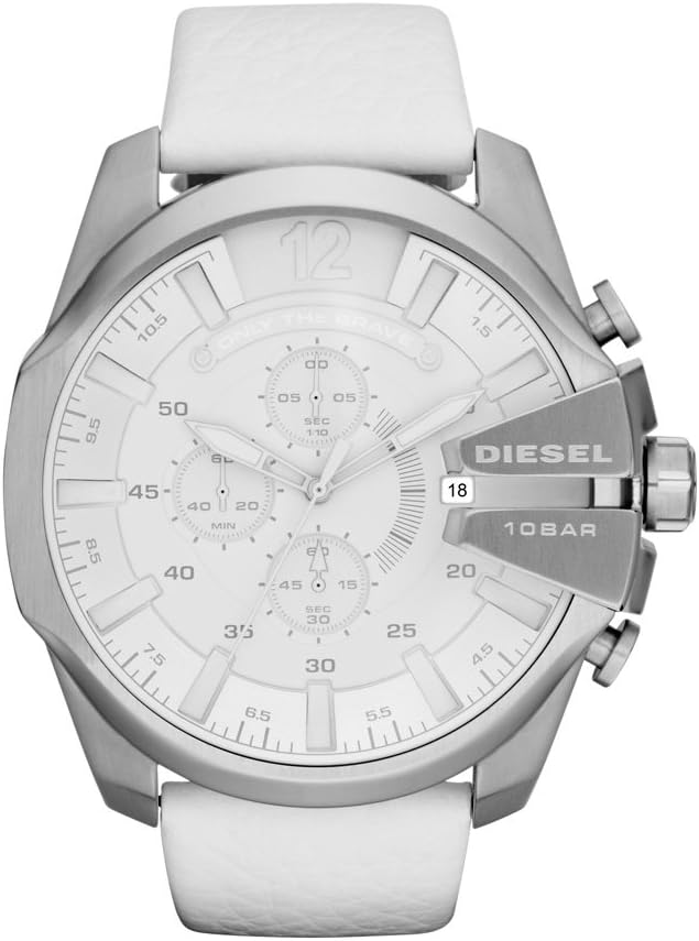 DieselWhite Leather Quartz with White Dial Men's Watch DZ4292