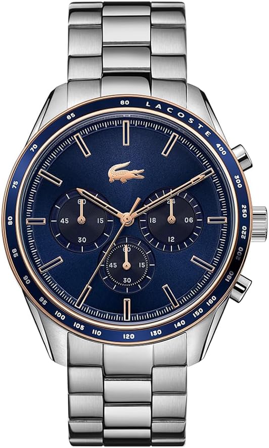 Lacoste Boston Stainless Steel Blue Dial Men's Chrono Watch - 2011081