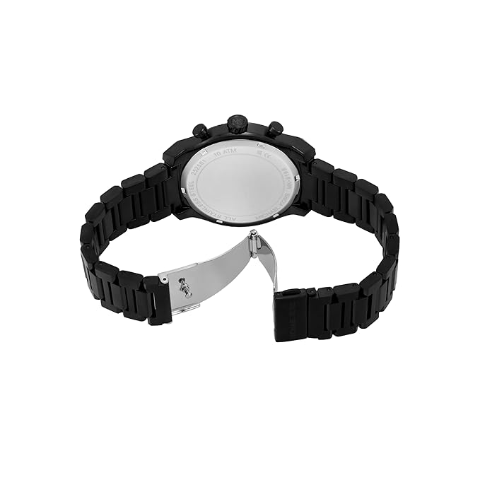 Oversized Panorama Black-Tone Chronograph Men's Watch - MK9198