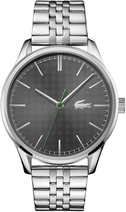 Lacoste Vienna Silver Stainless Steel Quartz Grey Dial Silver Stainless Steel Bracelet Mens Watch - 2011073