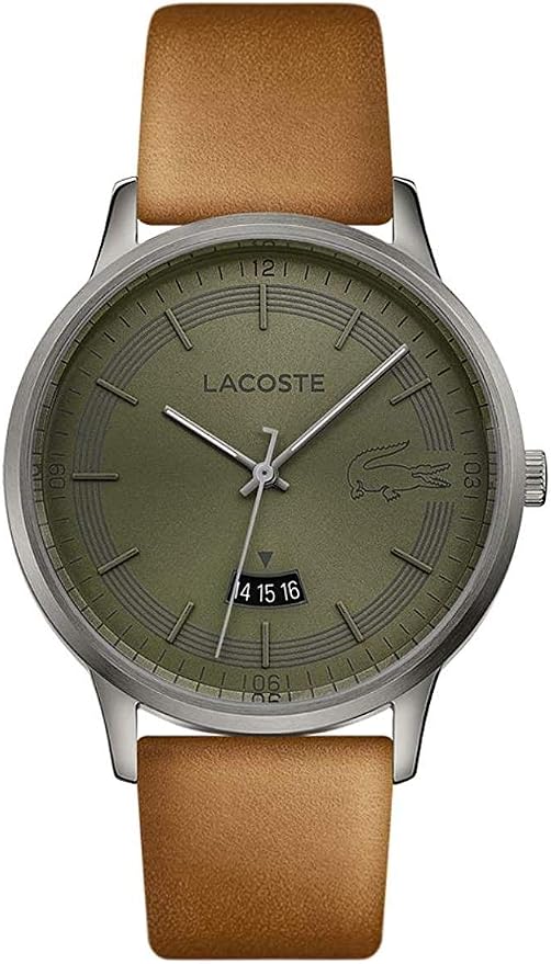 LACOSTE Madrid Brown Leather Strap Men's Watch - 2011035