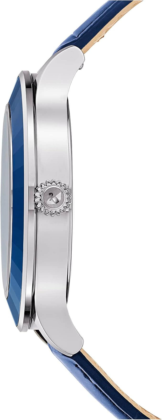 Swarovski Octea Lux , Leather Strap, Dark Blue, Stainless Steel Moon Watch 5516305