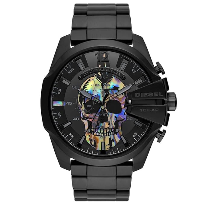 Diesel Mega Chief SKULL RAINBOW Black Dial Men's Watch DZ4582