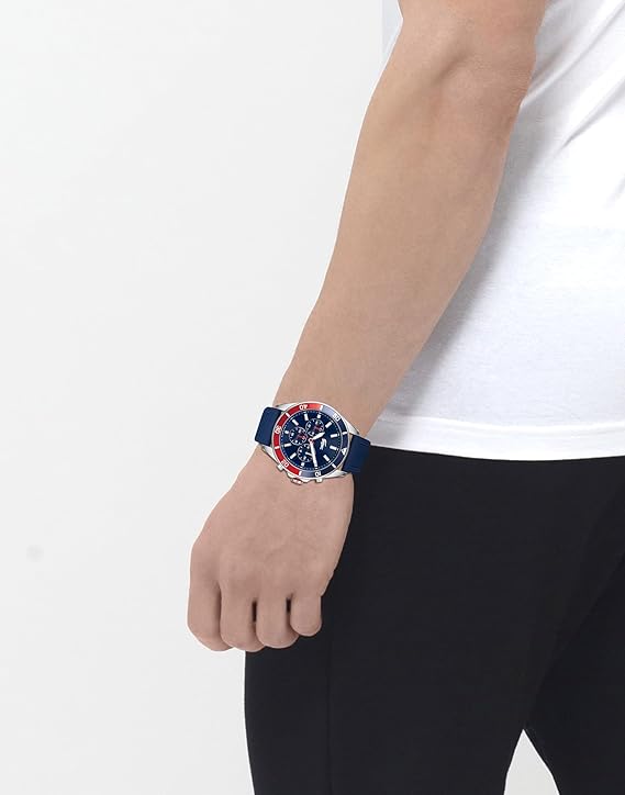 Lacoste TIEBREAKER Blue Silicone Chronograph Men's Watch - 2011154