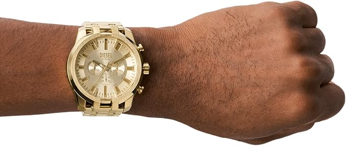 Diesel Split Chronograph Gold-Tone Stainless Steel Watch DZ4590