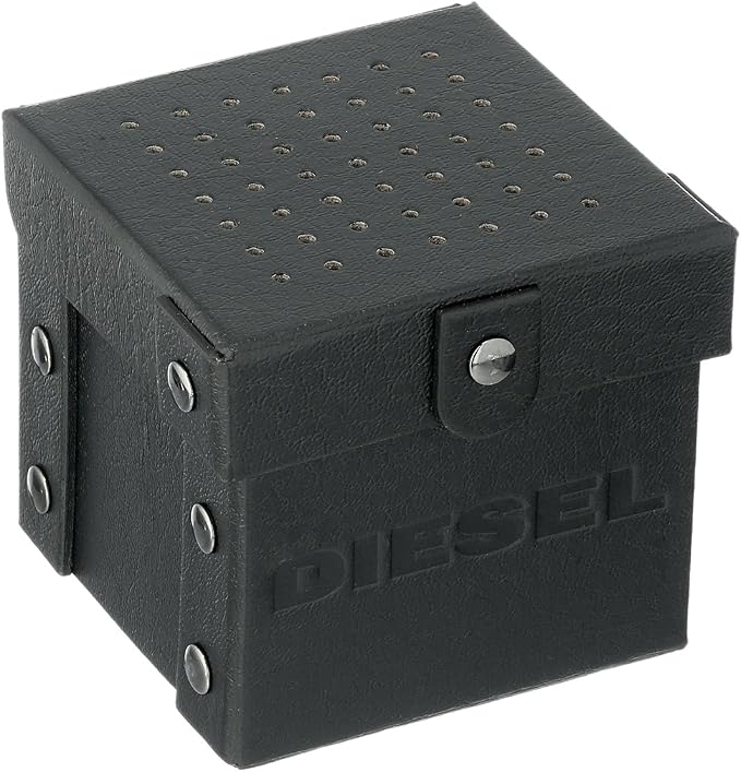 Diesel Mega Chief Chronograph Black Leather Men's Watch - DZ4460