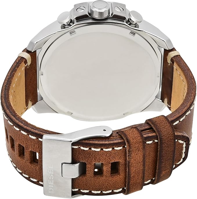 Diesel Mega Chief Chronograph Brown Leather Men's Watch - DZ4458