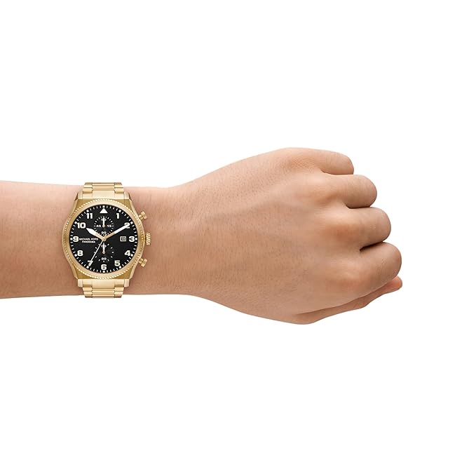 Michael Kors Panorama Gold Chronograph Mens Watch MK9195