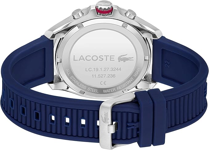 Lacoste TIEBREAKER Blue Silicone Chronograph Men's Watch - 2011154