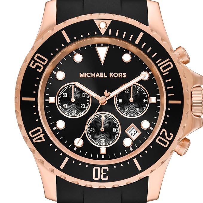 Michael Kors 45 mm Everest Black Dial Ceramic Chronograph Mens Watch - MK9055