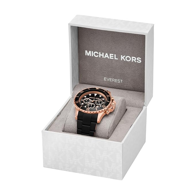Michael Kors 45 mm Everest Black Dial Ceramic Chronograph Mens Watch - MK9055