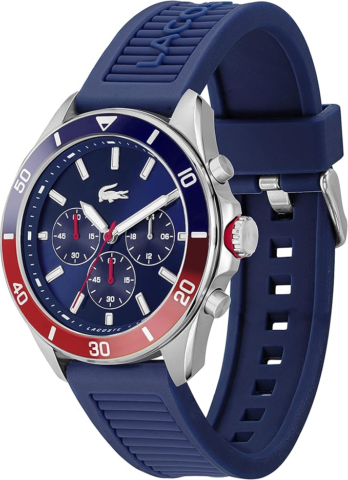 Lacoste TIEBREAKER Blue Silicone Chronograph Men's Watch - 2011154