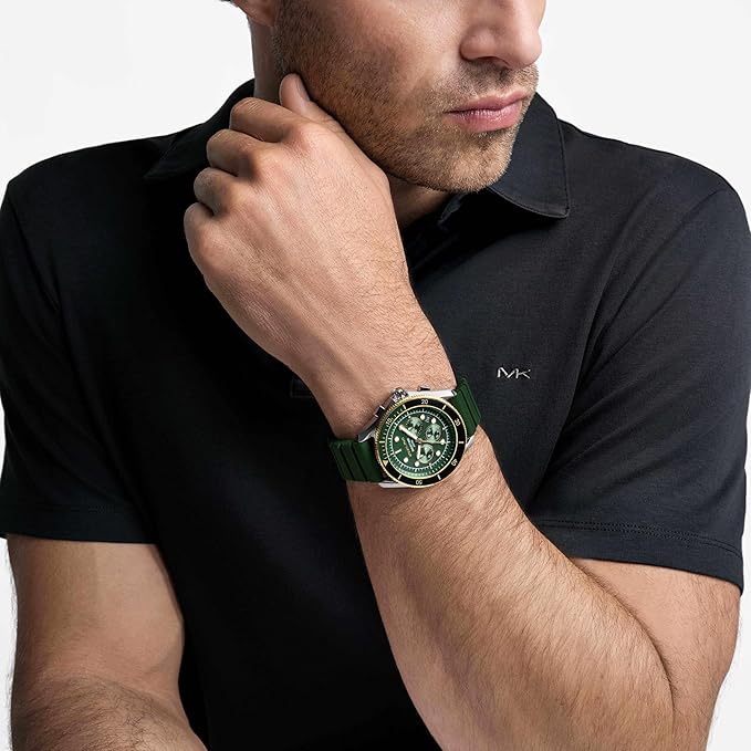 Michael Kors Maritime Chronograph Green Silicone Men's Watch