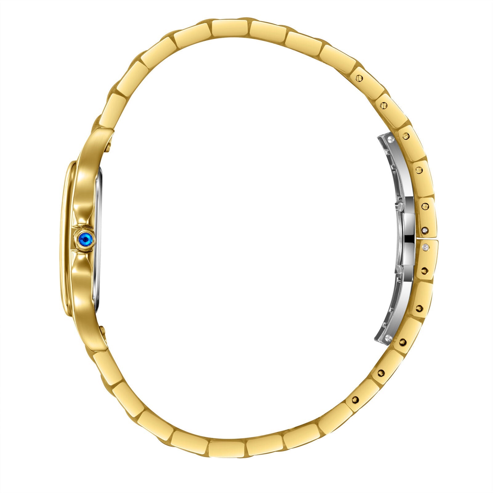 Beverly Hills Polo Club Blue Steel All Gold Square Watch BP3850C.130