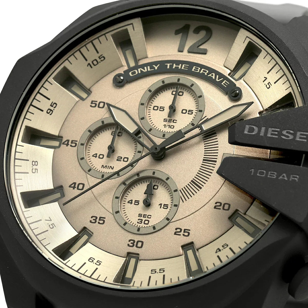 Diesel Mega Chief Men’s Gray Dial Grey Strap Chrono Watch DZ4496