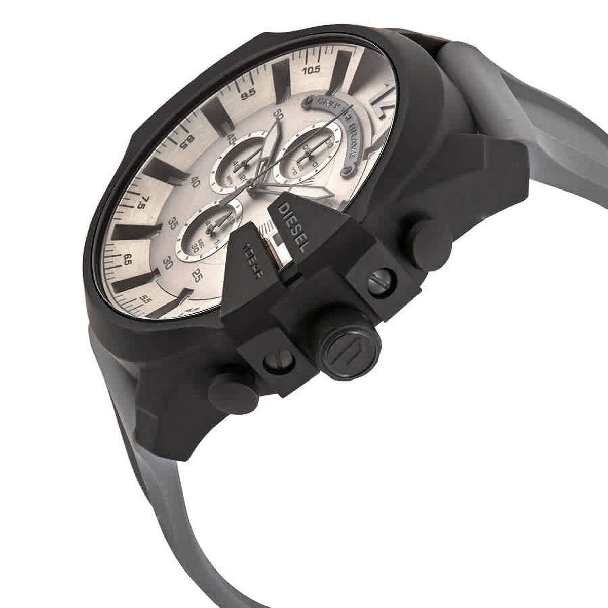 Diesel Mega Chief Men’s Gray Dial Grey Strap Chrono Watch DZ4496