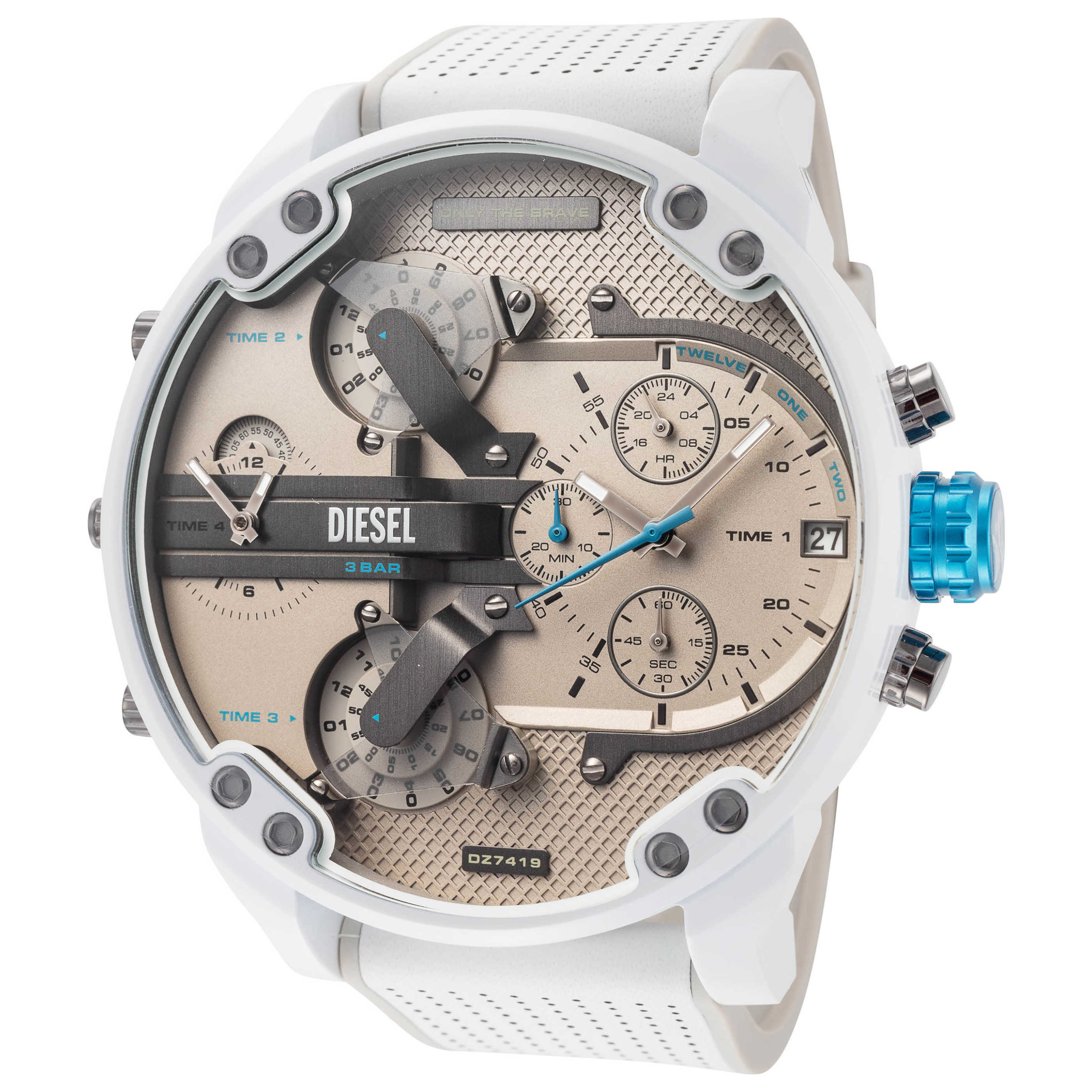 Diesel Mr. Daddy 2.0 Chrono White and Gray Men's Watch DZ7419