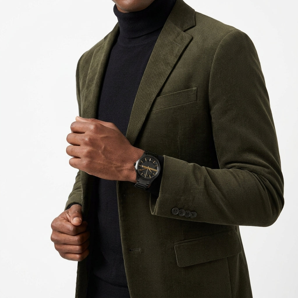 Armani Exchange Hampton Date Black Dial Black Watch - AX2413