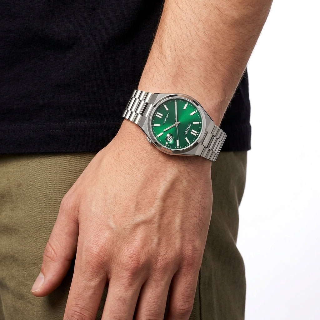 Citizen Tsuyosa Automatic 40mm Green Dial Stainless Steel Men’s Watch – NJ0150-81X