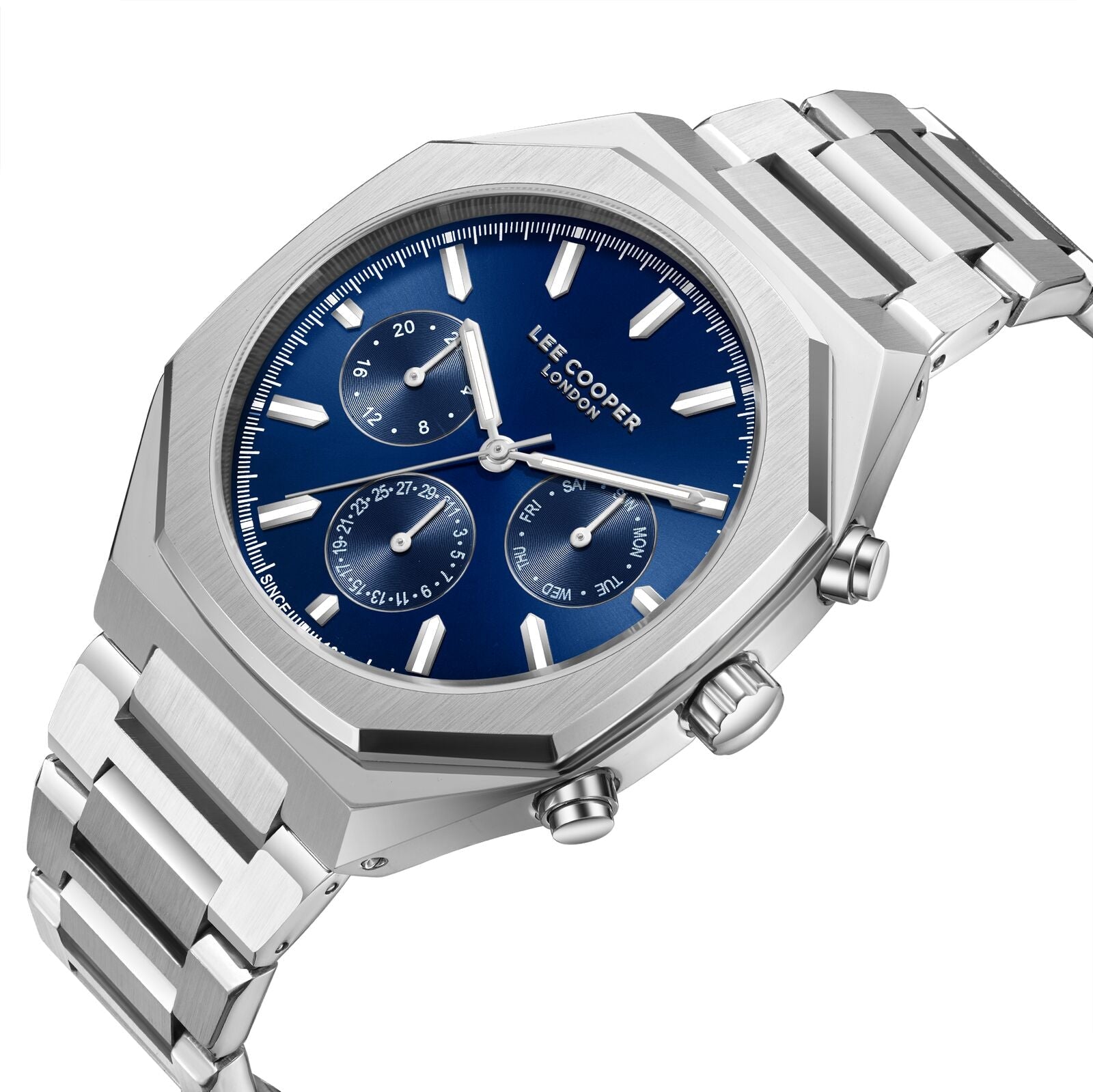 Lee Cooper Malo Multifunction Blue Dial Silver Watch - LC08045.390