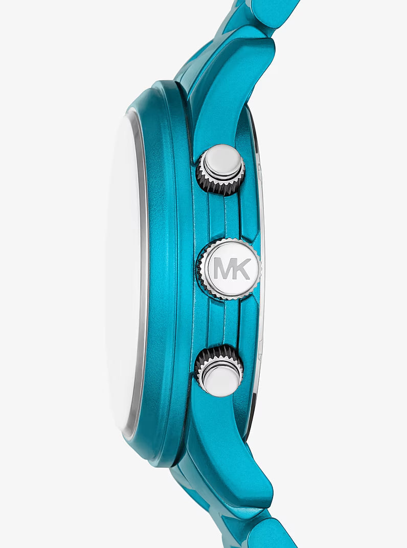 Michael Kors Runway Limited Edition Blue Dial Blue Steel Strap Watch for Women - MK7479LE
