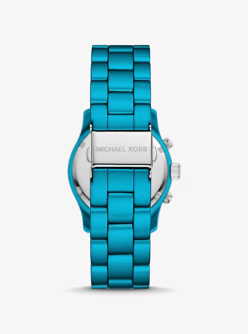 Michael Kors Runway Limited Edition Blue Dial Blue Steel Strap Watch for Women - MK7479LE