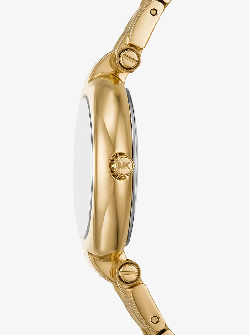 Michael Kors White Dial Gold Watch - MKO1083