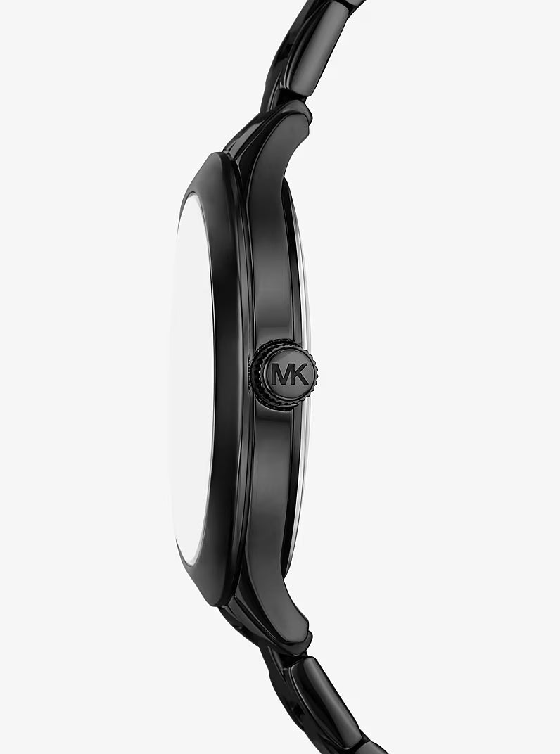 Michael Kors Aspyn Pavé Logo Black-Tone Watch - MKO1109