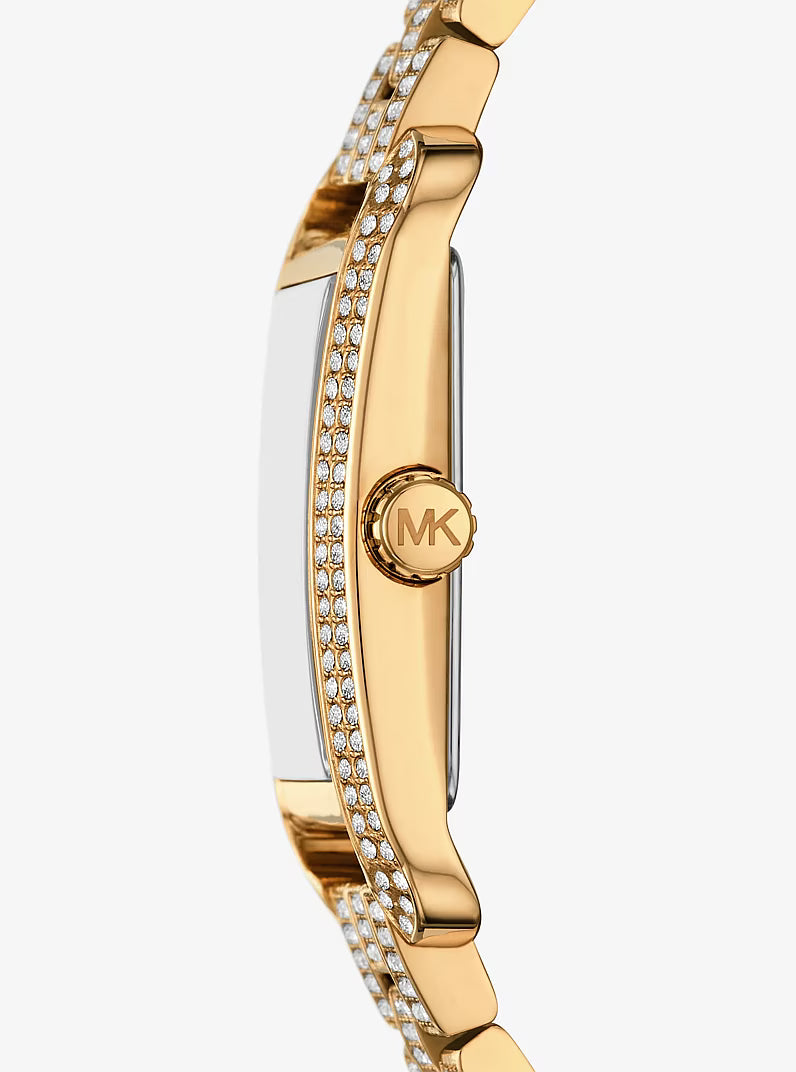 Michael Kors Monroe Pavé Gold-Tone Watch in GOLD - MK01113