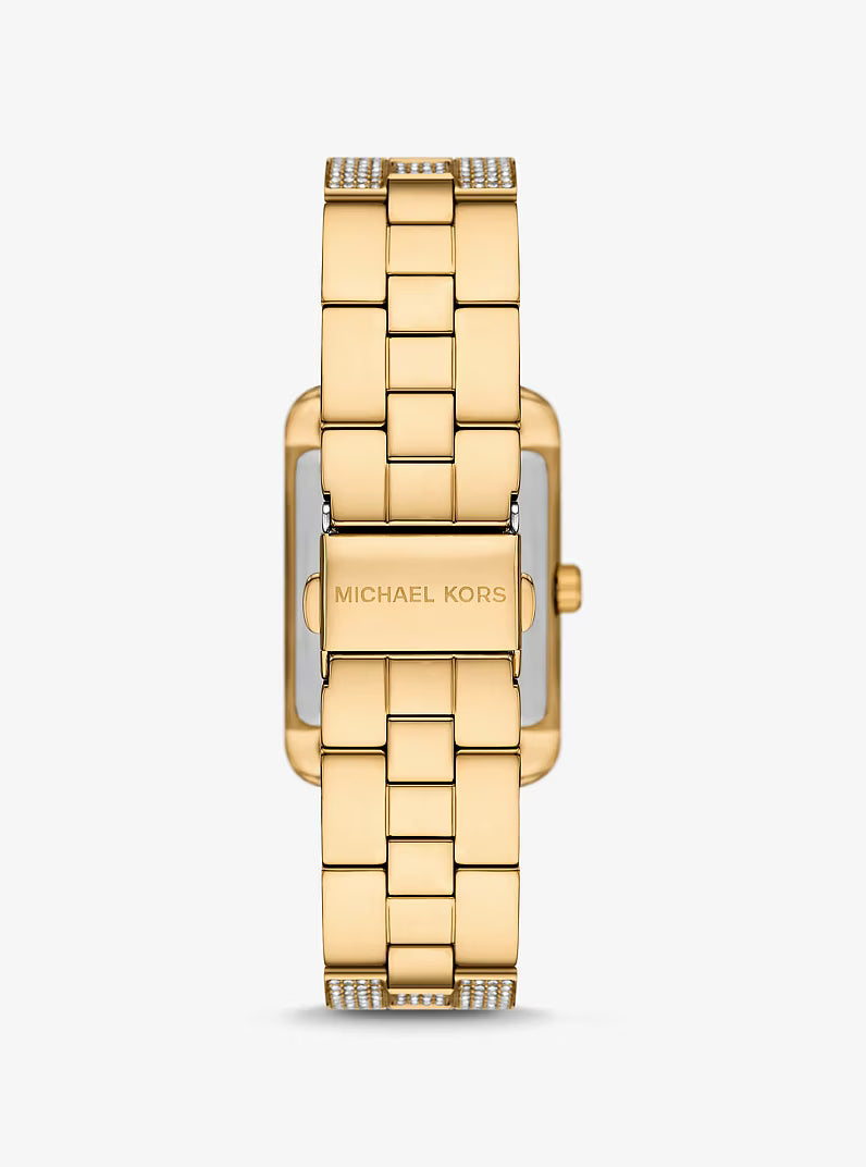Michael Kors Monroe Pavé Gold-Tone Watch in GOLD - MK01113