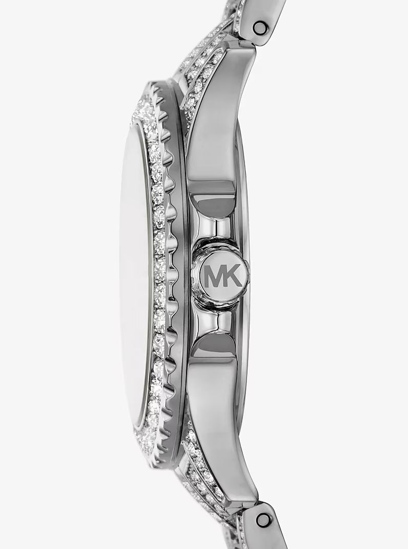 Michael Kors Mini Everest Pavé Silver-Tone Watch - MKO1198