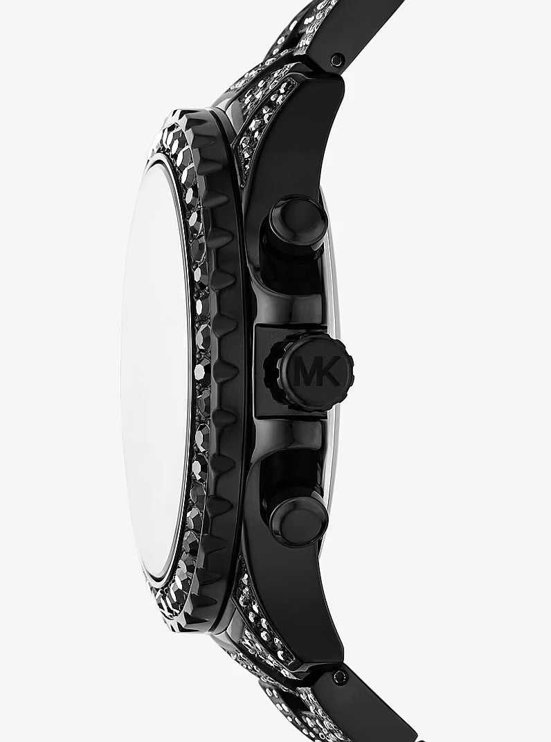 Michael Kors Oversized Everest Pavé Black-Tone Watch - MKO1229