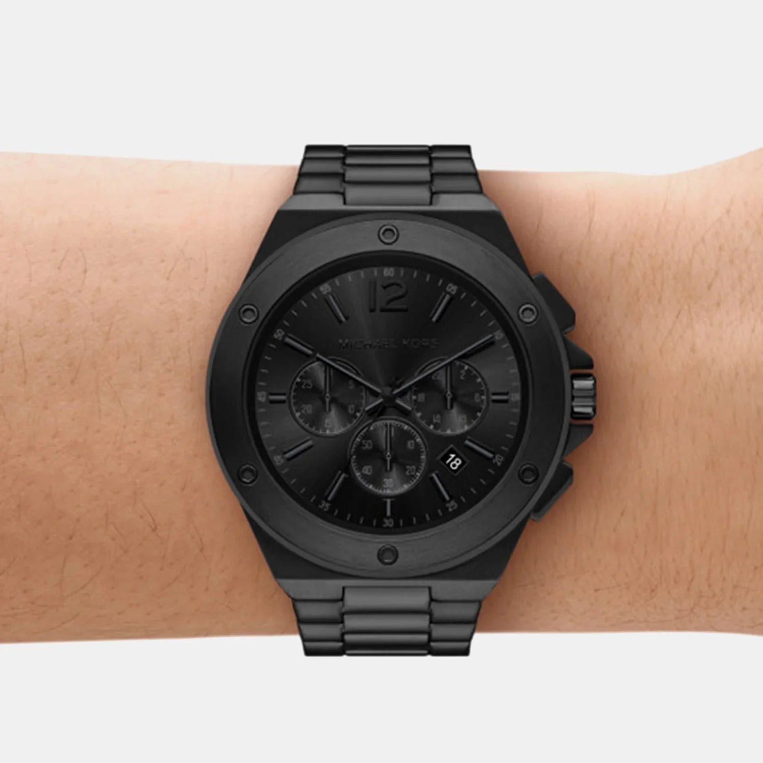 Michael Kors Quartz Black Dial Chronograph Stainless Steel Men Watch MKO1234