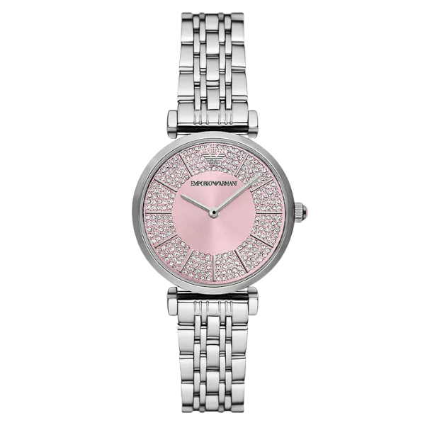 Emporio Armani Gianni T-Bar 32mm Women's Watch - Pink AR11686