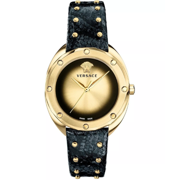Versace Shadov Quartz Champagne Dial Ladies Watch VEBM00318