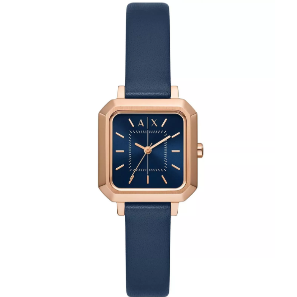 Armani Exchange Leila Blue Leather Strap Women's Watch AX5722